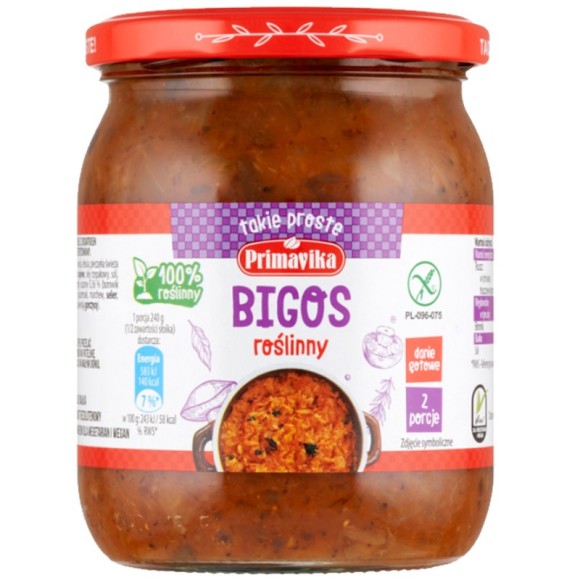 Primavika BIGOS ROŚLINNY 470g gotowe danie wegańskie bez