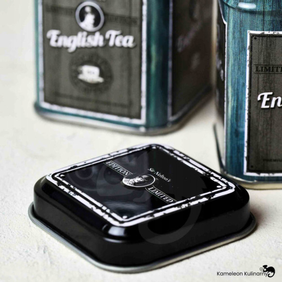 PUSZKA METALOWA herbatę ENGLISH TEA niebieska 25g PUSZKA METALOWA herbatę ENGLISH TEA niebieska 25g