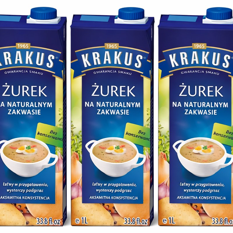 Krakus ŻUREK ŻUR gotowa ZUPA NA NATURALNYM ZAKWASIE 1L x 5