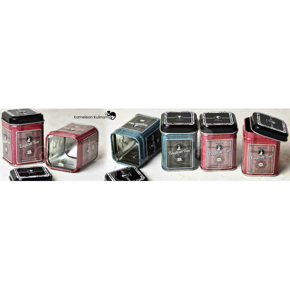PUSZKA METALOWA herbatę ENGLISH TEA niebieska 25g PUSZKA METALOWA herbatę ENGLISH TEA niebieska 25g