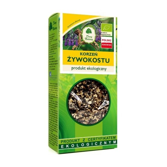 Dary Natury ŻYWOKOST KORZEŃ ŻYWOKOSTU eko 100g OKŁADY NA