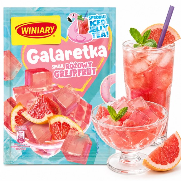 Winiary GALARETKA ICE TEA RÓŻOWY GREJPFRUT spróbuj ICED
