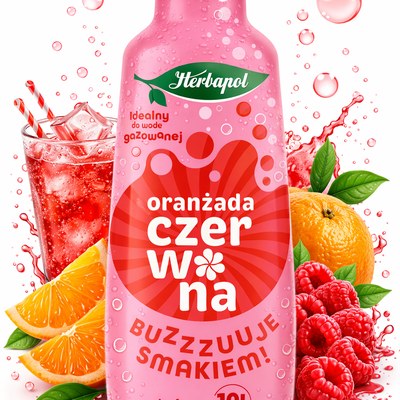 Herbapol KONCENTRAT NAPOJU smak CZERWONA ORANŻADA 405ML aż