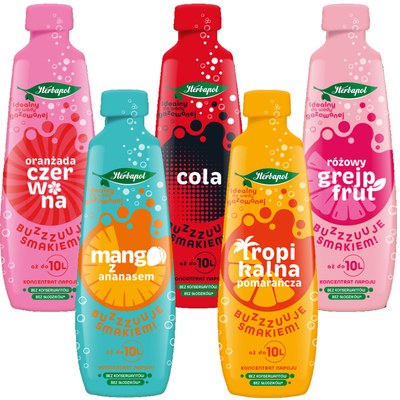 Herbapol KONCENTRAT NAPOJU mix smaków COLA MANGO TROPIC