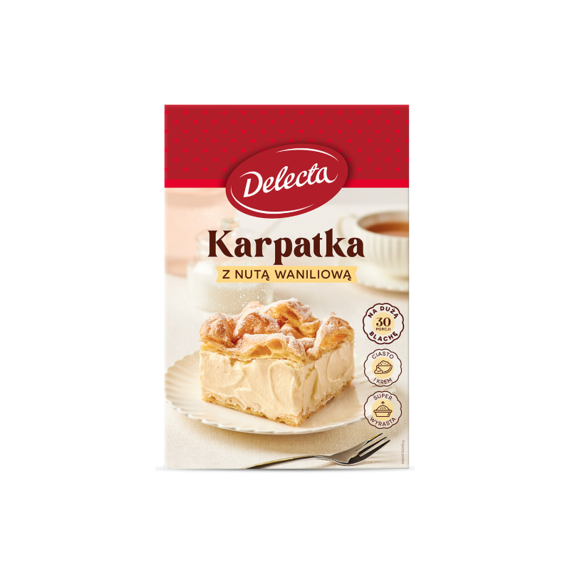 Delecta KARPATKA Z NUTĄ WANILIOWĄ CIASTO + KREM 375G