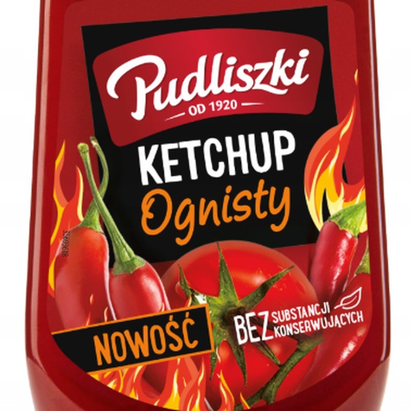 Pudliszki KETCHUP OGNISTY ostry pikantny bez konserwantów