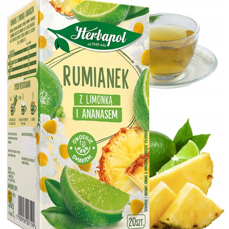 Herbapol HERBATKA ZIOŁOWA RUMIANEK LIMONKĄ I ANANASEM