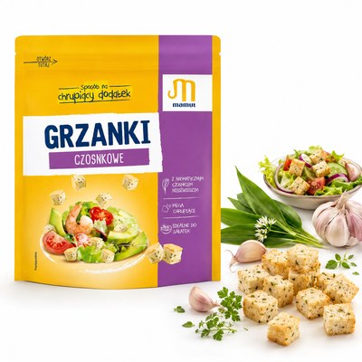 Mamut GRZANKI CZOSNKOWE Z CZOSNKIEM NIEDŹWIEDZIM 150G FOLIA