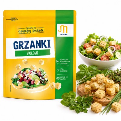 Mamut GRZANKI ZIOŁOWA mega chrupiące IDEALNE DO ZUP SAŁATEK