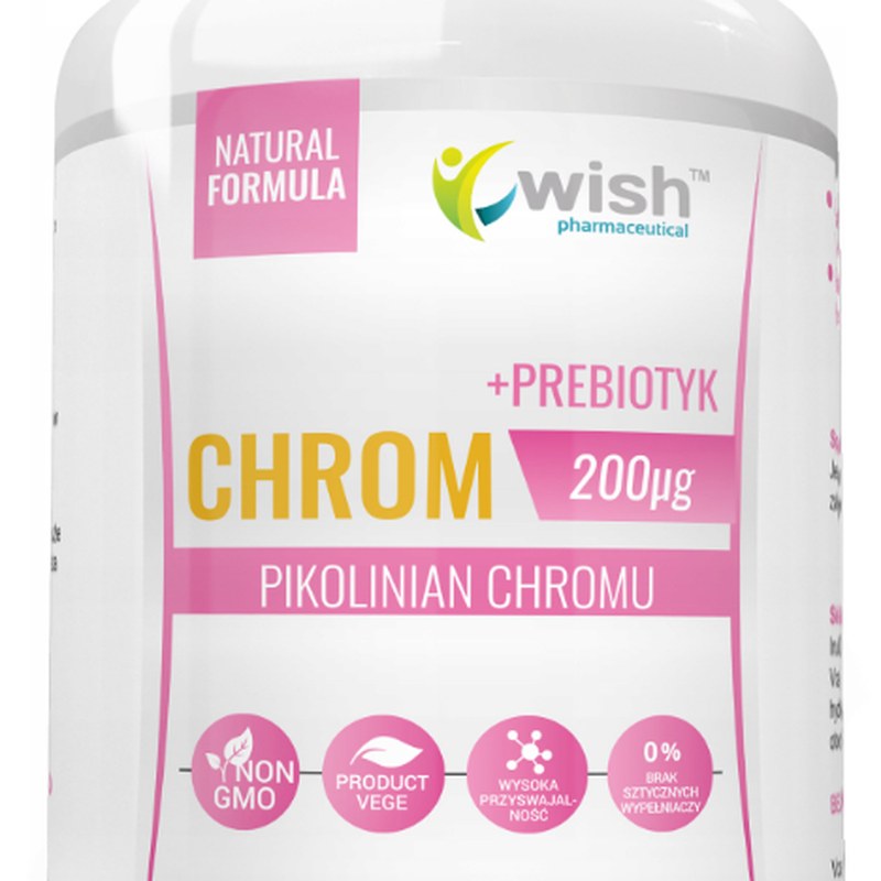 WISH Chrom Pikolinian Chromu 200mcg + Prebiotyk Produkt