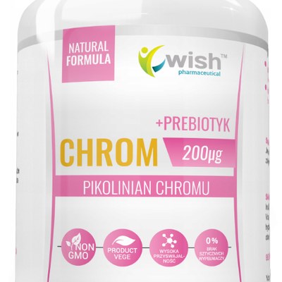 WISH Chrom Pikolinian Chromu 200mcg + Prebiotyk Produkt
