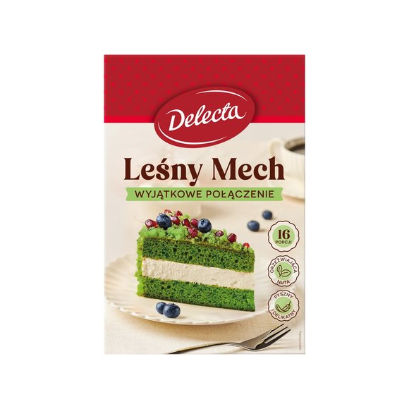 Delecta CIASTO LEŚNY MECH ZIELONE ze szpinakiem i kremem