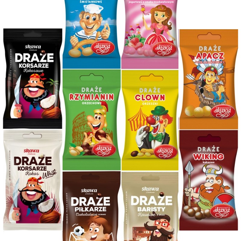 DRAŻE CUKIERKI POLSKIE SŁODYCZE Z TRADYCJĄ Skawa MIX 10