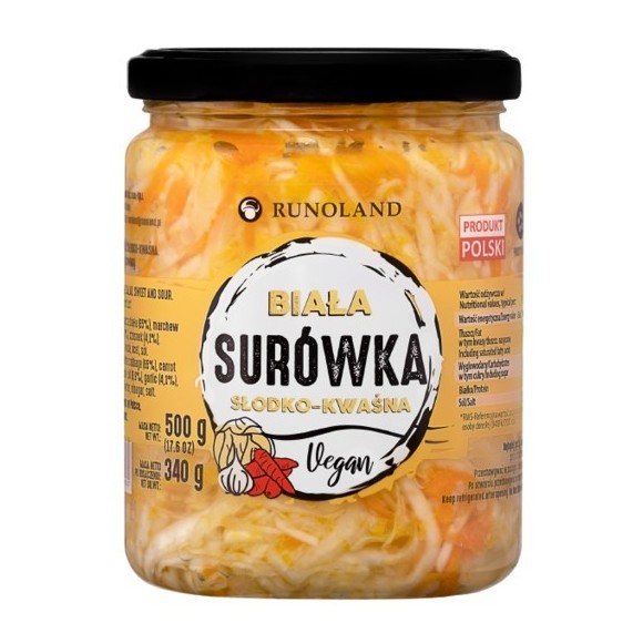Runoland SURÓWKA BIAŁA vegan słodko kwaśna KAPUSTA 500g