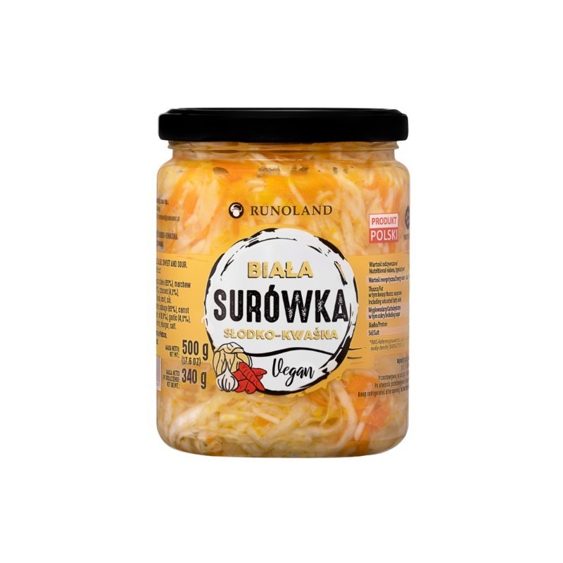 Runoland SURÓWKA BIAŁA vegan słodko kwaśna KAPUSTA 500g