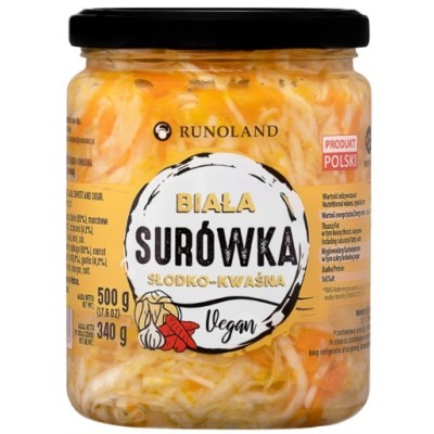 Runoland SURÓWKA BIAŁA vegan słodko kwaśna KAPUSTA 500g