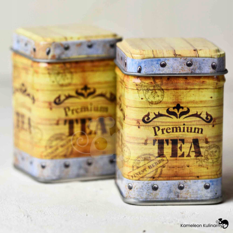PUSZKA METALOWA na herbatę PREMIUM TEA urocza 25g