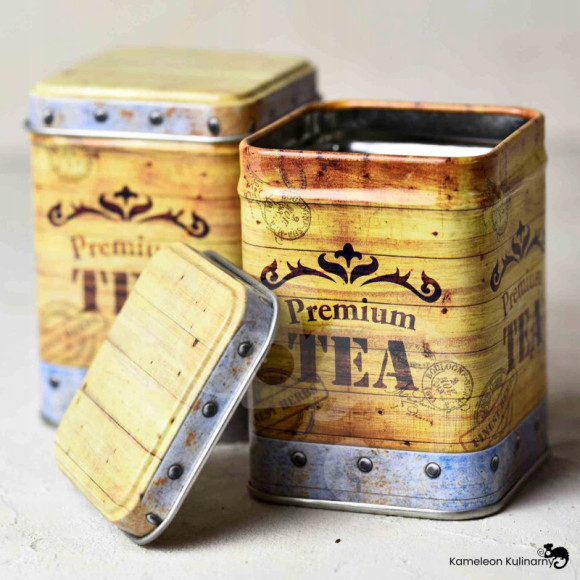 PUSZKA METALOWA na herbatę PREMIUM TEA urocza 25g PUSZKA METALOWA na herbatę PREMIUM TEA urocza 25g