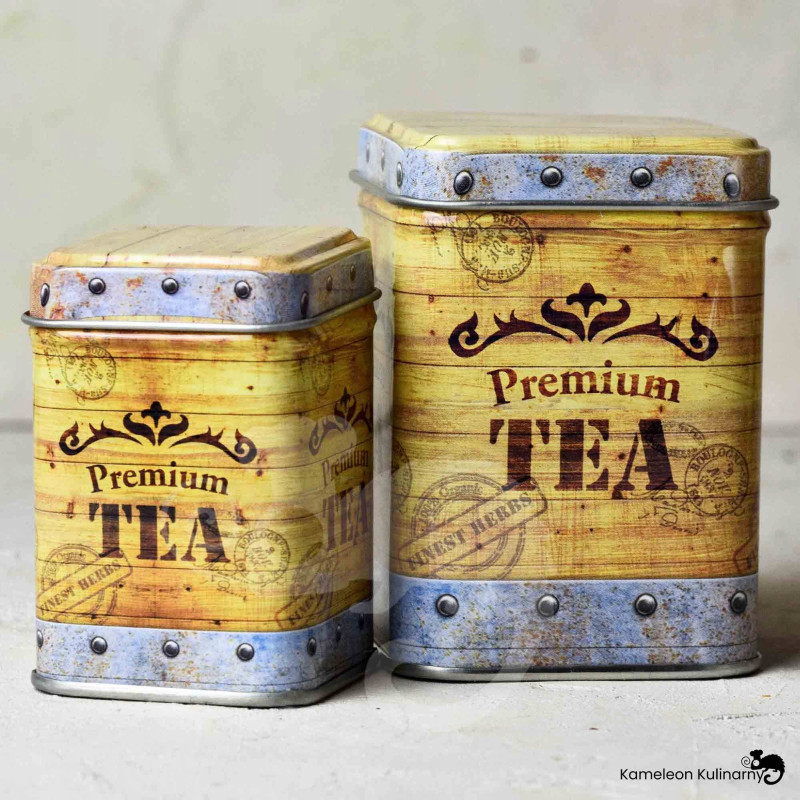 PUSZKA METALOWA na herbatę PREMIUM TEA urocza 25g