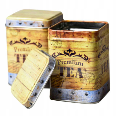 PUSZKA METALOWA na herbatę PREMIUM TEA urocza 50g
