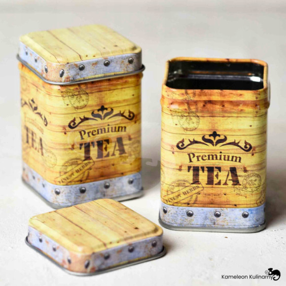 PUSZKA METALOWA na herbatę PREMIUM TEA urocza 50g PUSZKA METALOWA na herbatę PREMIUM TEA urocza 50g
