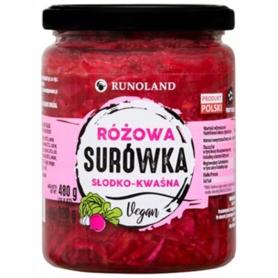 Runoland SURÓWKA RÓŻOWA vegan słodko kwaśna 480g