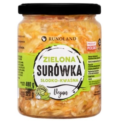 Runoland SURÓWKA ZIELONA vegan słodko kwaśna 480g