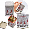 PUSZKA METALOWA na herbatę SZARE KRASNALE 25g PUSZKA METALOWA na herbatę SZARE KRASNALE 25g