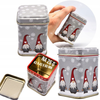 PUSZKA METALOWA na herbatę SZARE KRASNALE 25g