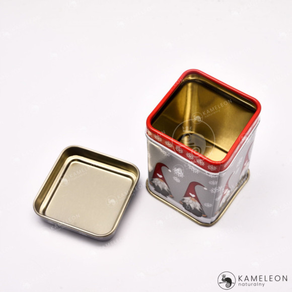 PUSZKA METALOWA na herbatę SZARE KRASNALE 25g PUSZKA METALOWA na herbatę SZARE KRASNALE 25g