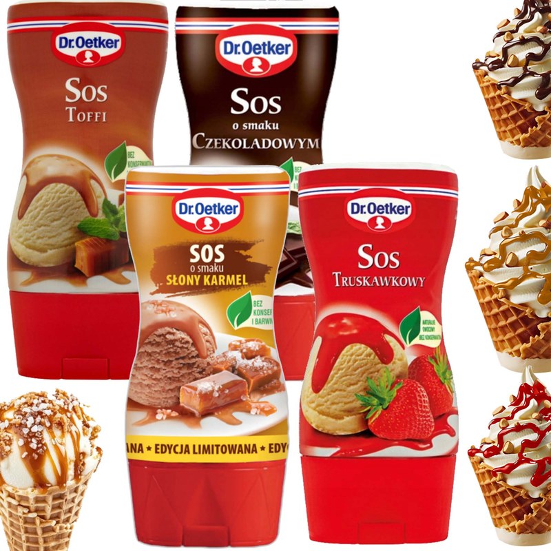 DR. OETKER SOS DO LODÓW CIAST DESERÓW mix 4 smaków 200G x 4