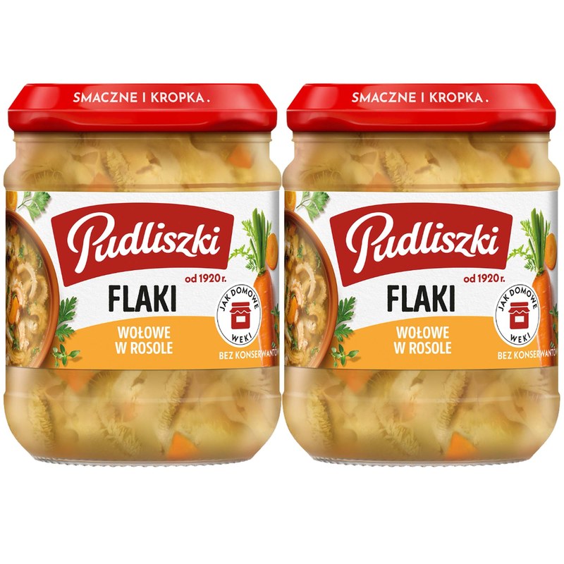 PUDLISZKI FLAKI WOŁOWE W ROSOLE 2X 450G = 900G bez