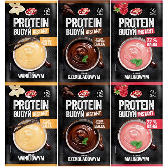 Celiko BUDYŃ PROTEINOWY instant MIX smaków BEZ GLUTENU 40G