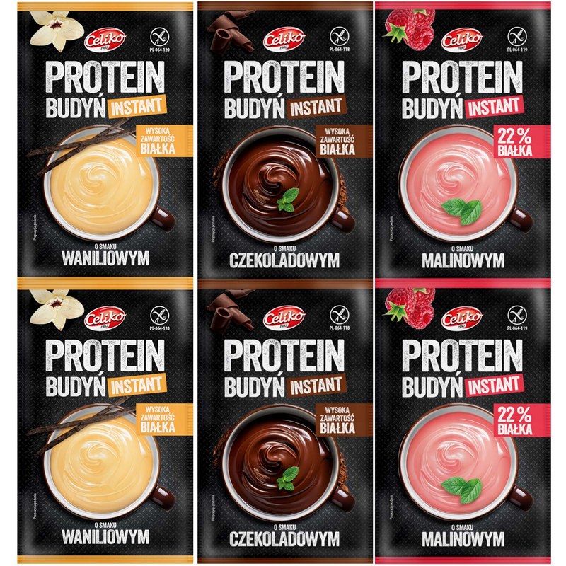 Celiko BUDYŃ PROTEINOWY instant MIX smaków BEZ GLUTENU 40G