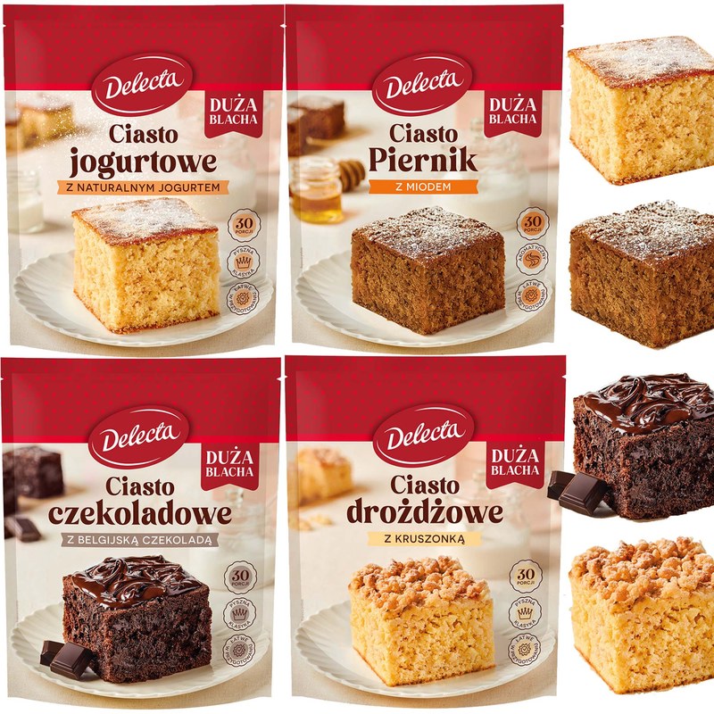 Delecta CIASTO JOGURTOWE CZEKOLADOWE PIERNIK DROŻDŻOWE