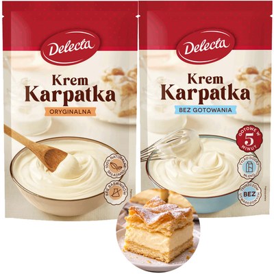 DELECTA KREM KARPATKA BEZ GOTOWANIA 5 MINUT + KREM KARPATKA