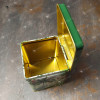 PUSZKA METALOWA na herbatę zioła TROPIKI zielona zieleń na 50g 60x60x80mm PUSZKA METALOWA na herbatę zioła TROPIKI zielona zieleń na 50g 60x60x80mm