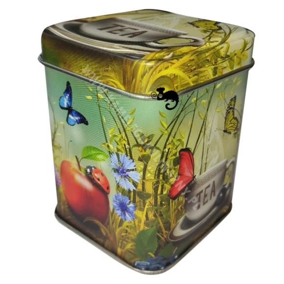 PUSZKA METALOWA na herbatę ZIOŁA ZDOBIAZGI BAJKA BAJECZNY WZÓR 60x60x80 50g PUSZKA METALOWA na herbatę ZIOŁA ZDOBIAZGI BAJKA BAJECZNY WZÓR 60x60x80 50g