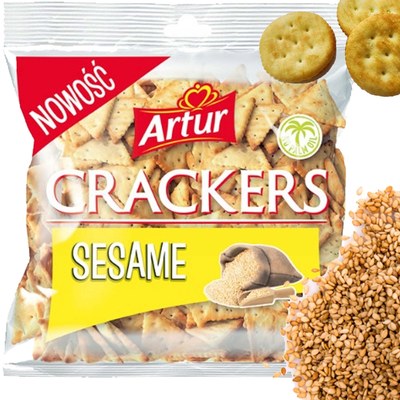ARTUR KRAKERSY SEZAM chrupiąca przekąska 90G