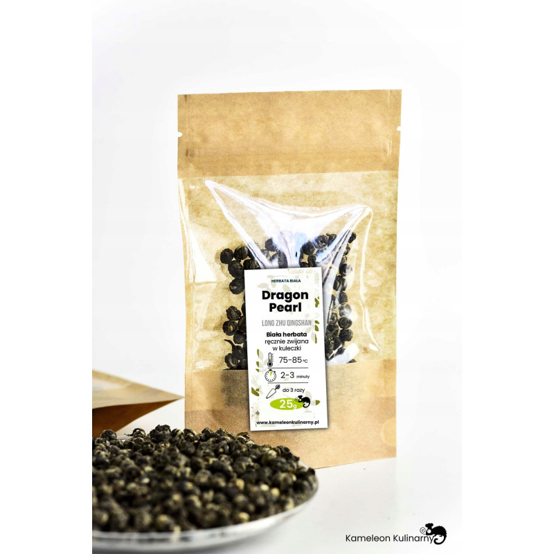 HERBATA BIAŁA Long Zhu Qingshan DRAGON PEARL 25g