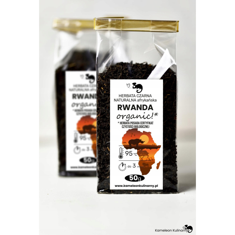 HERBATA CZARNA afrykańska RWANDA organiczna! 50g