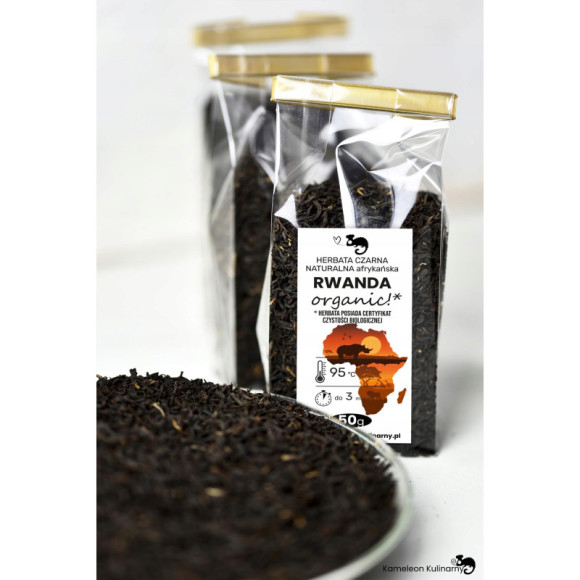 HERBATA CZARNA afrykańska RWANDA organiczna! 50g HERBATA CZARNA afrykańska RWANDA organiczna! 50g