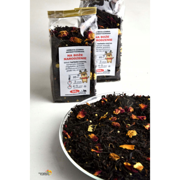 HERBATA CZARNA aromatyczna NA BOŻE NARODZENIE 50g HERBATA CZARNA aromatyczna NA BOŻE NARODZENIE 50g