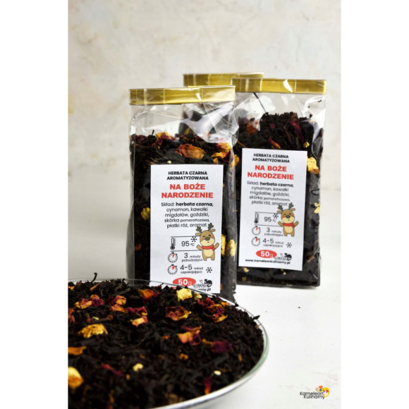 HERBATA CZARNA aromatyczna NA BOŻE NARODZENIE 50g HERBATA CZARNA aromatyczna NA BOŻE NARODZENIE 50g