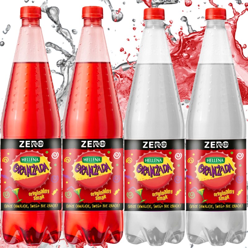 HELLENA ORANŻADA BIAŁA x2 + CZERWONA ZERO x2 bez cukru