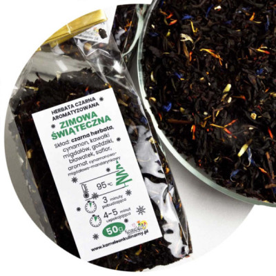 HERBATA CZARNA aromatyczna ZIMOWA ŚWIĄTECZNA 50g
