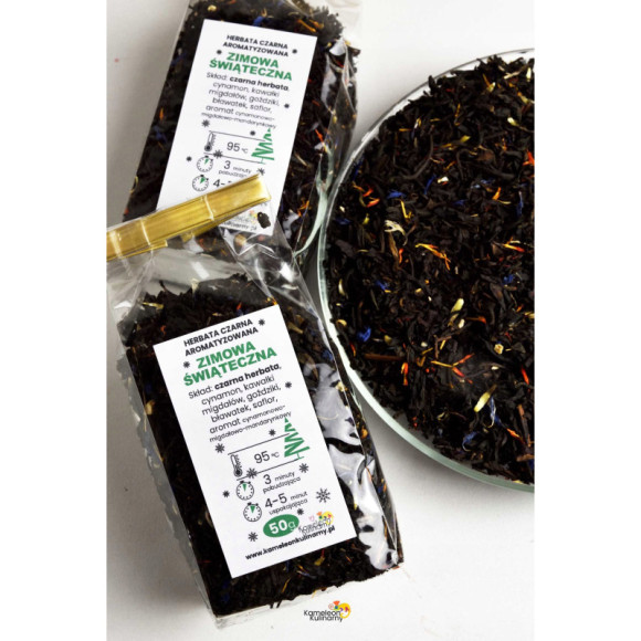 HERBATA CZARNA aromatyczna ZIMOWA ŚWIĄTECZNA 50g HERBATA CZARNA aromatyczna ZIMOWA ŚWIĄTECZNA 50g