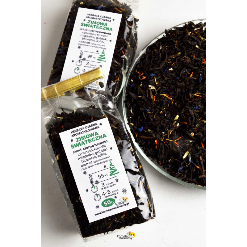 HERBATA CZARNA aromatyczna ZIMOWA ŚWIĄTECZNA 50g