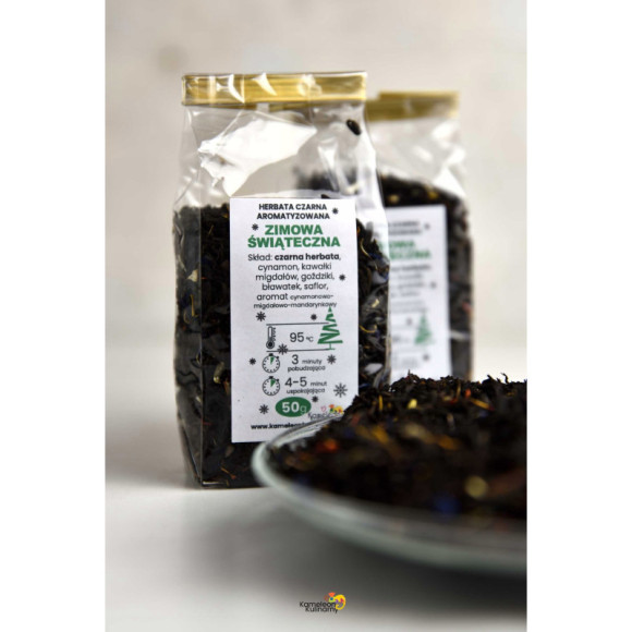 HERBATA CZARNA aromatyczna ZIMOWA ŚWIĄTECZNA 50g HERBATA CZARNA aromatyczna ZIMOWA ŚWIĄTECZNA 50g
