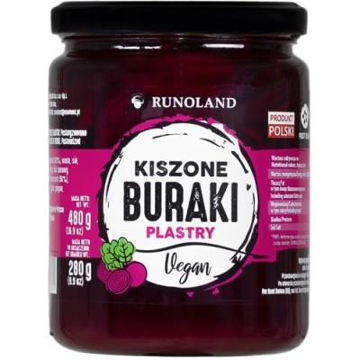 Runoland KISZONE BURAKI PLASTRY kiszony burak 480g